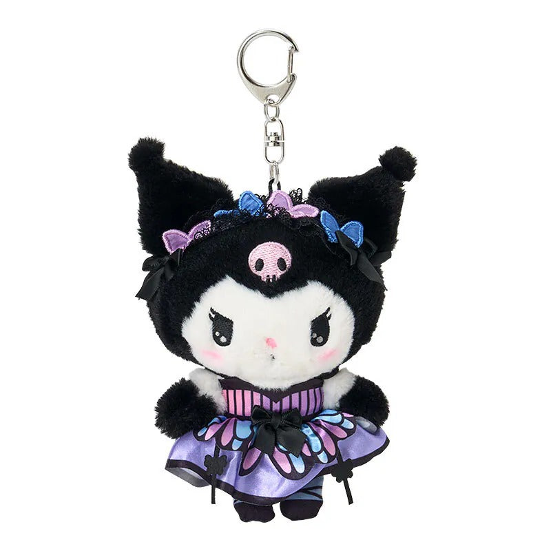 Kuromi Plush Mascot Keychain (Monarch Butterfly Series)