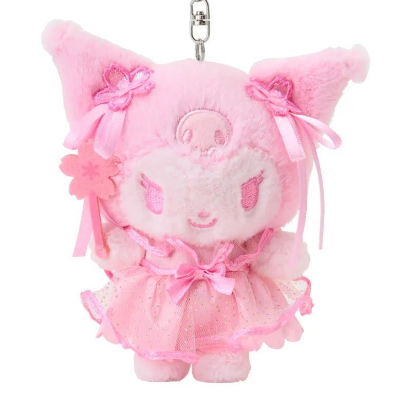 Kuromi Plush Mascot Keychain (Cherry Blossom Fairies Series) - Image 2