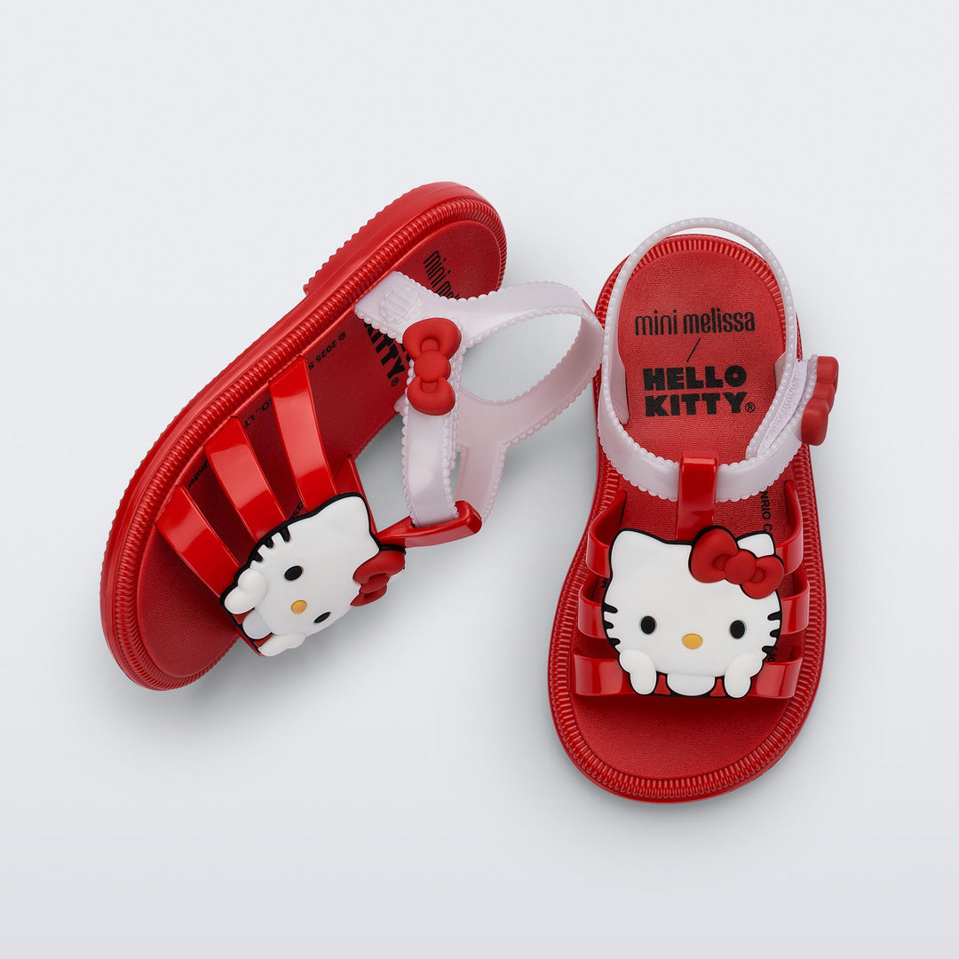 Hello Kitty x Mini Melissa Toddler Hip Jelly Sandal (Red) - Image 2