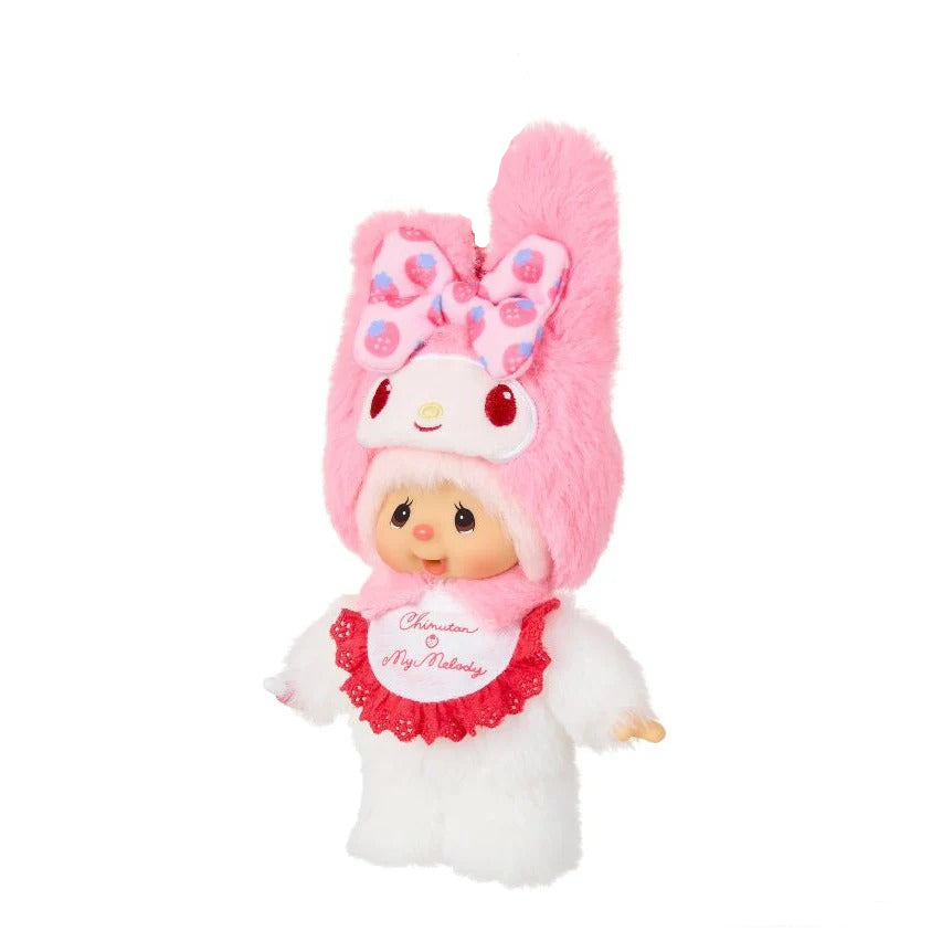 My Melody x Monchhichi Plush Mascot Keychain (Chimutan) - Image 3