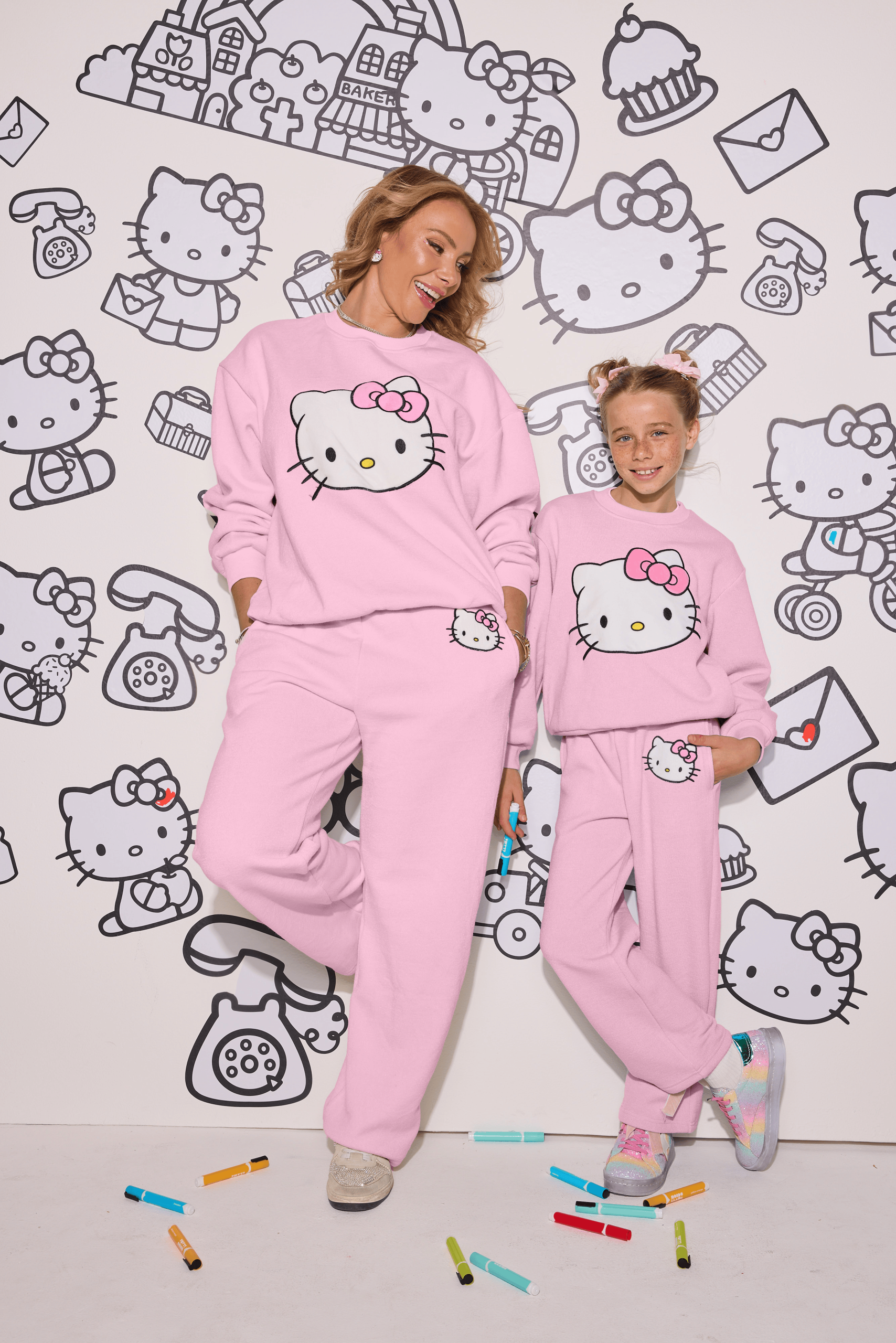 Hello Kitty x Lola + The Boys Adult Super Soft Knit Set (Pink) - Image 4