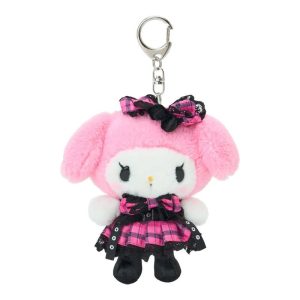 My Melody Plush Mascot Keychain (Rock 'n' Check Series)