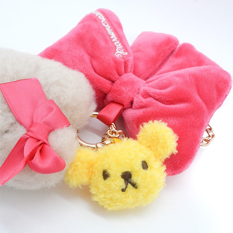 Marroncream Plush Mini Face Pouch (Teddy Friend Series) - Image 2
