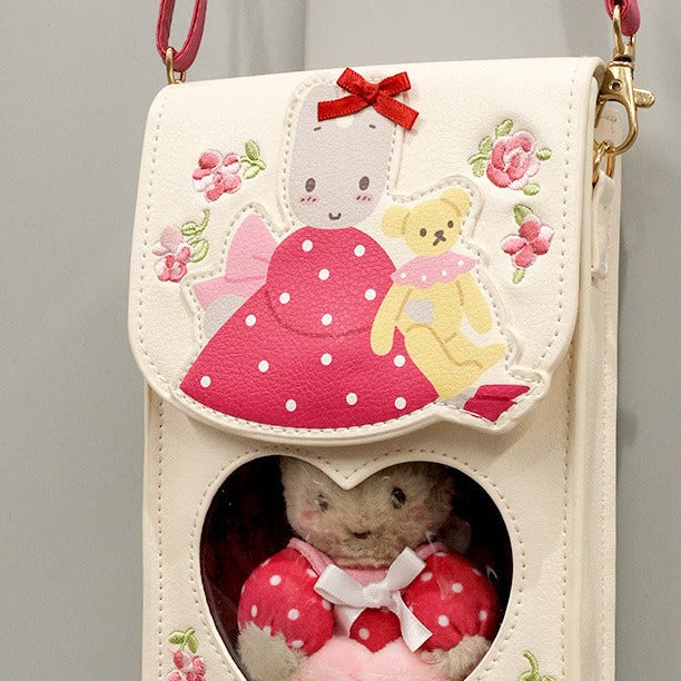 Marroncream Mini Crossbody Bag (Teddy Friend Series) - Image 2