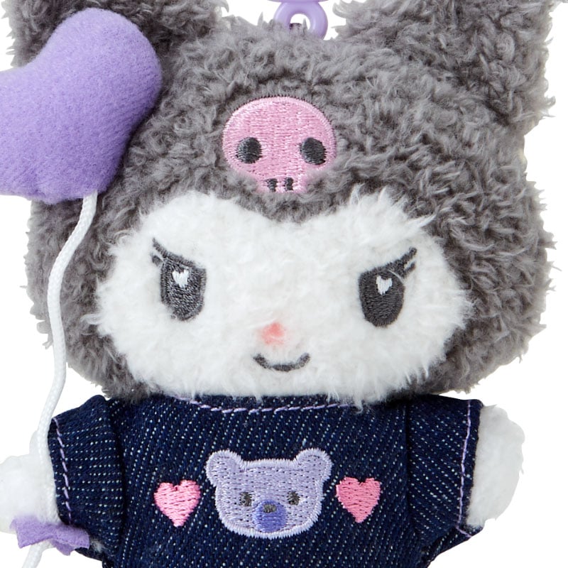 Kuromi Keychain Mascot Clip (Denim Patch Series) - Image 2