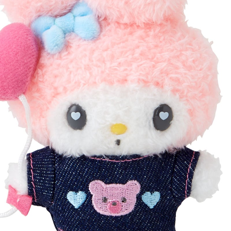 My Melody Keychain Mascot Clip (Denim Patch Series) - Image 2