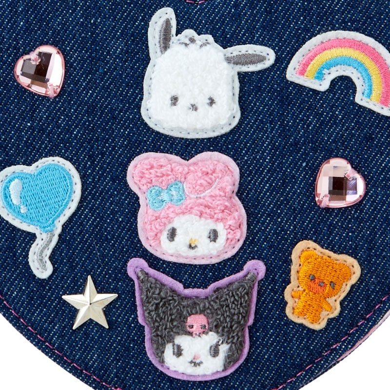 Sanrio Characters Folding Stand Mirror (Denim Patch Series) - Image 3