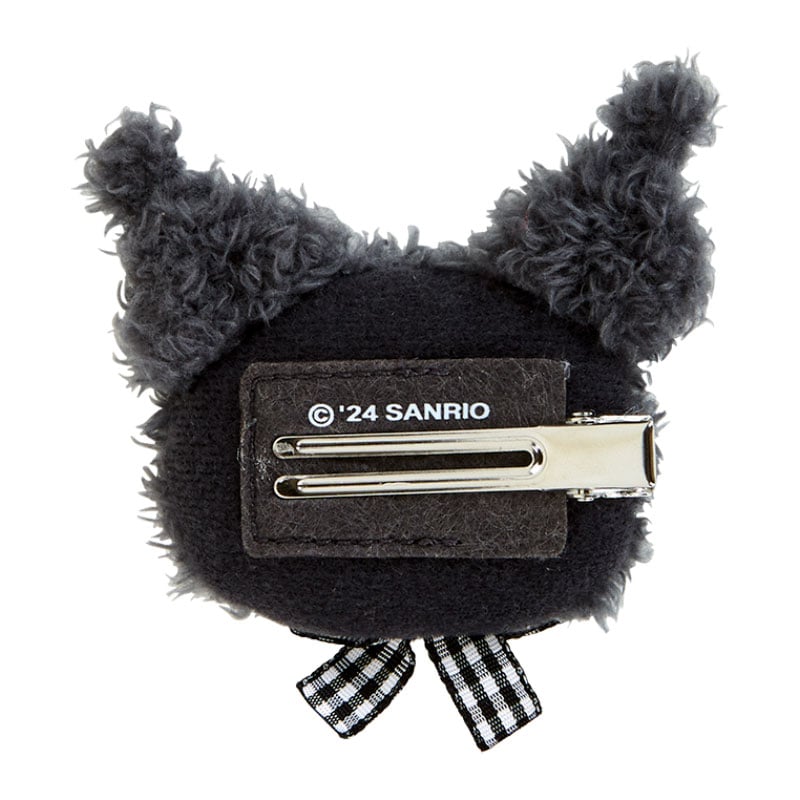 Kuromi Plush Hair Clip (Gingham Bow) - Image 4