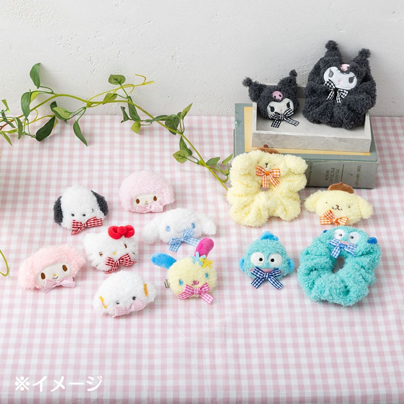 Kuromi Plush Hair Clip (Gingham Bow) - Image 2