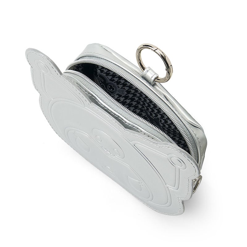 Kuromi Mini Zipper Pouch (Silver Houndstooth Series) - Image 2