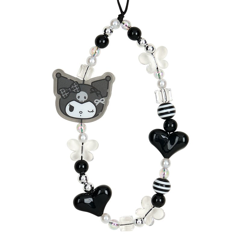 Kuromi Smartphone Charm Set (Silver Houndstooth Series) - Image 3