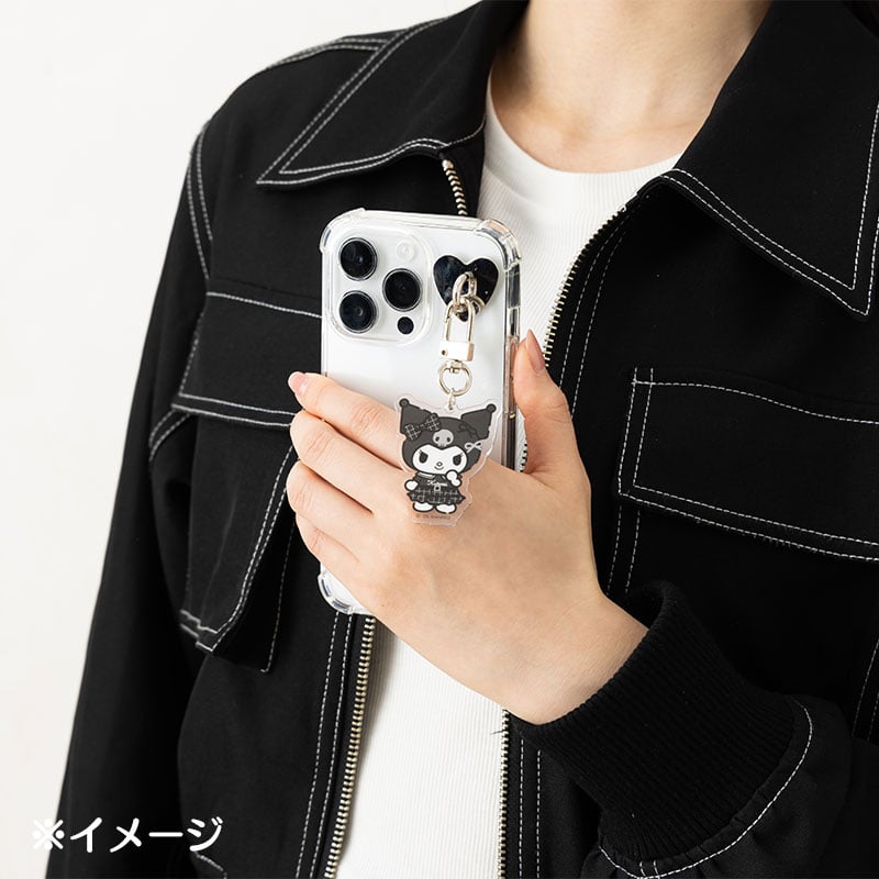Kuromi Smartphone Charm Set (Silver Houndstooth Series) - Image 2