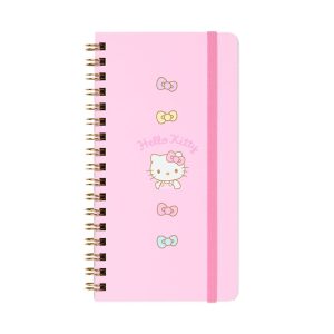 Hello Kitty Slim Spiral Notebook (Elastic Closure)