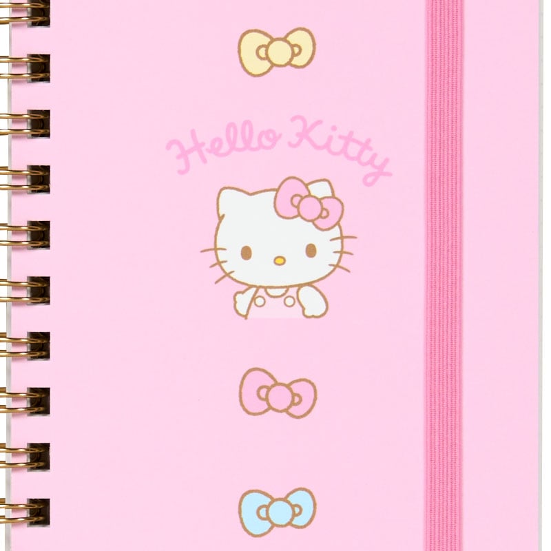 Hello Kitty Slim Spiral Notebook (Elastic Closure) - Image 3