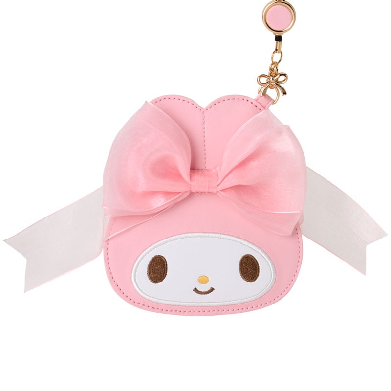 My Melody Card Case with Key Reel (50th Anniv. Ribbon Series) - Image 3