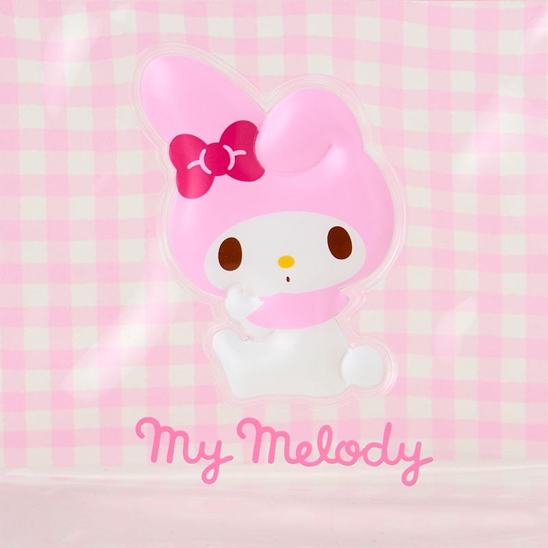 My Melody Clear Gingham Zipper Pouch - Image 3