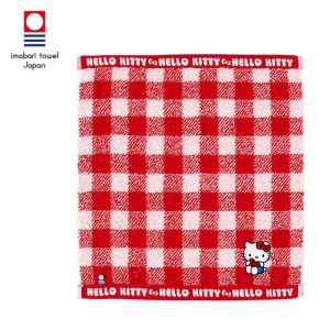 Hello Kitty Gingham Imabari Wash Towel